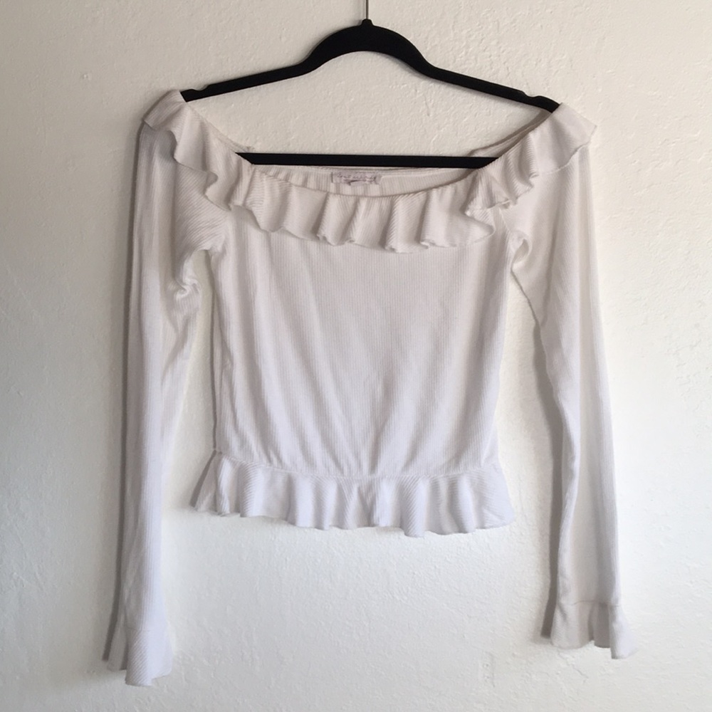 American Eagle White Off the Shoulder Top